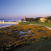 Sea Pines Resort's Harbour Town Golf Links famous 18th hole plays along the coast and towards the lighthouse. 